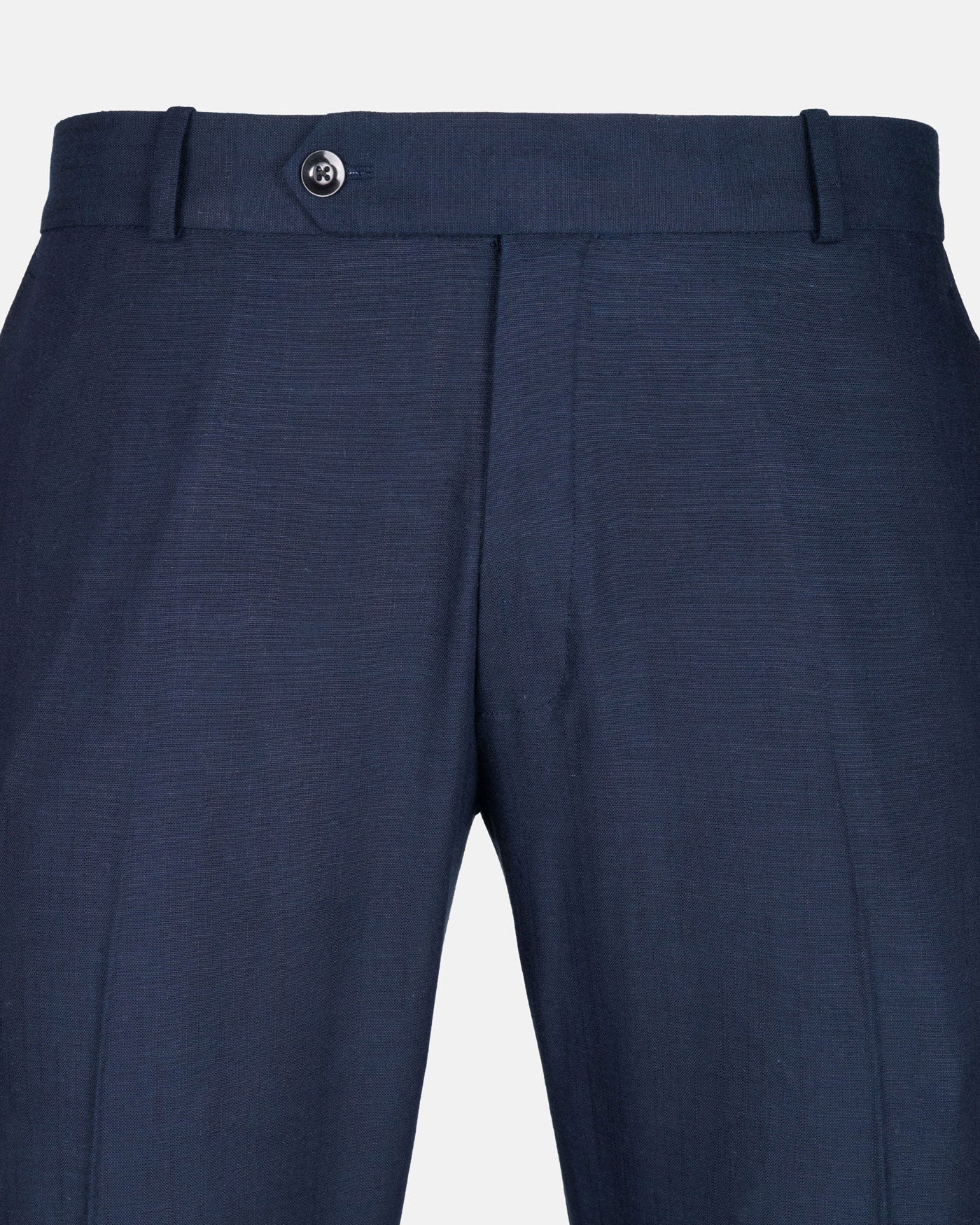 Zalix Navy Blue Linen Formal Pant - John Ellies