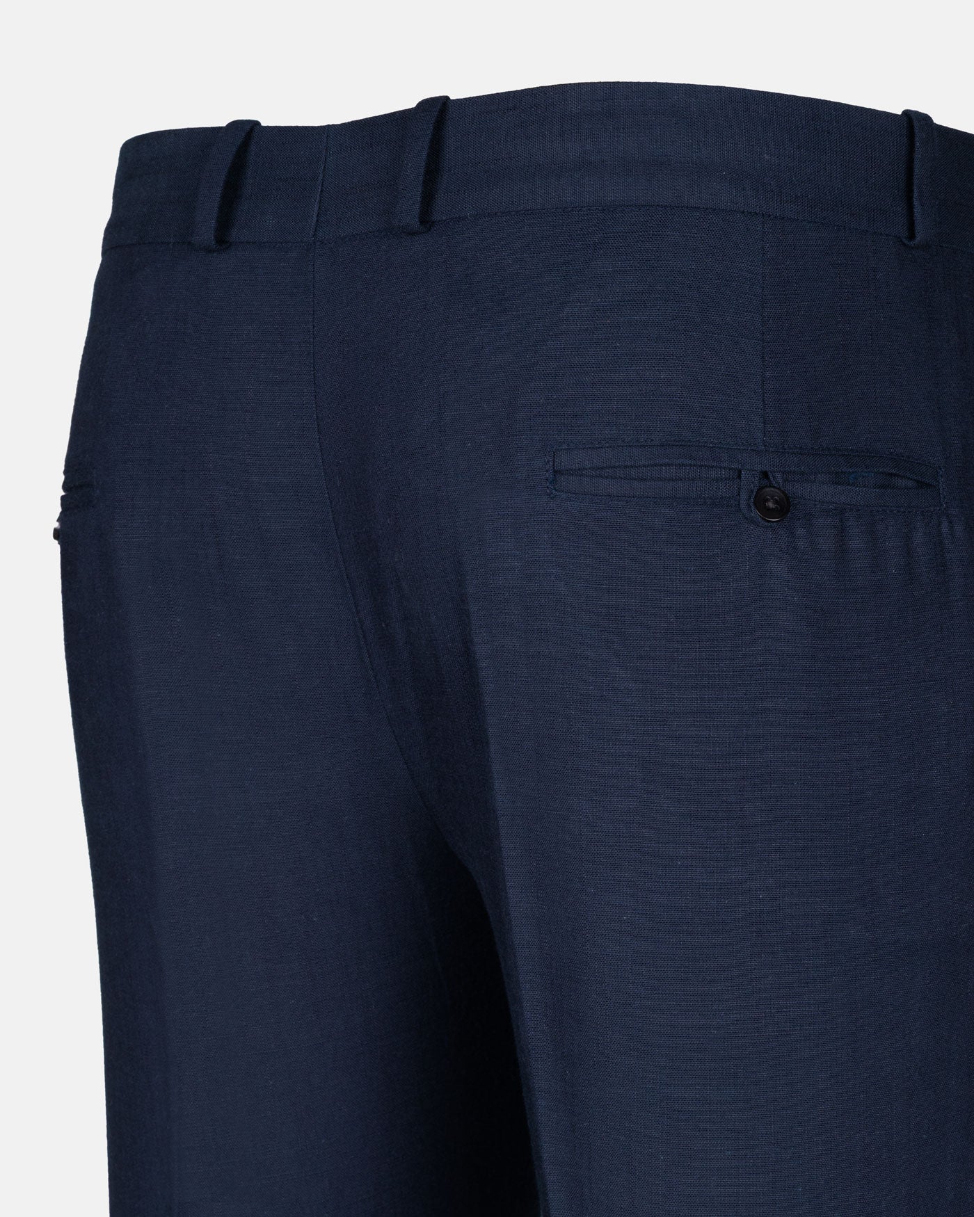 Zalix Navy Blue Linen Formal Pant - John Ellies