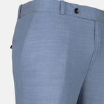 Zalix Blue Linen Formal Pant - John Ellies