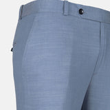Zalix Blue Linen Formal Pant - John Ellies