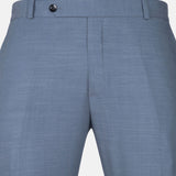 Zalix Blue Linen Formal Pant - John Ellies