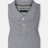 Arcadia Silver Cotton Plain Polo T-Shirt