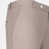 Zalix Tan Linen Formal Pant - John Ellies
