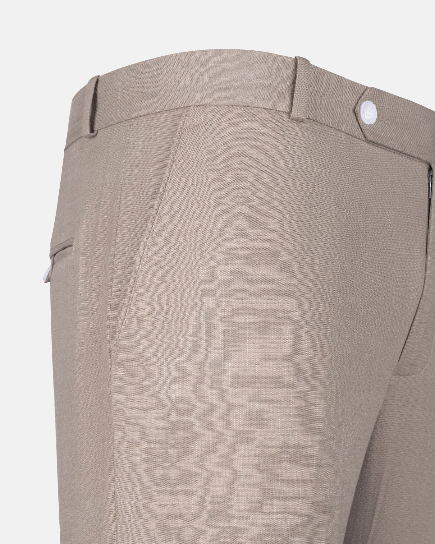 Zalix Tan Linen Formal Pant - John Ellies