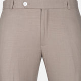 Zalix Tan Linen Formal Pant - John Ellies