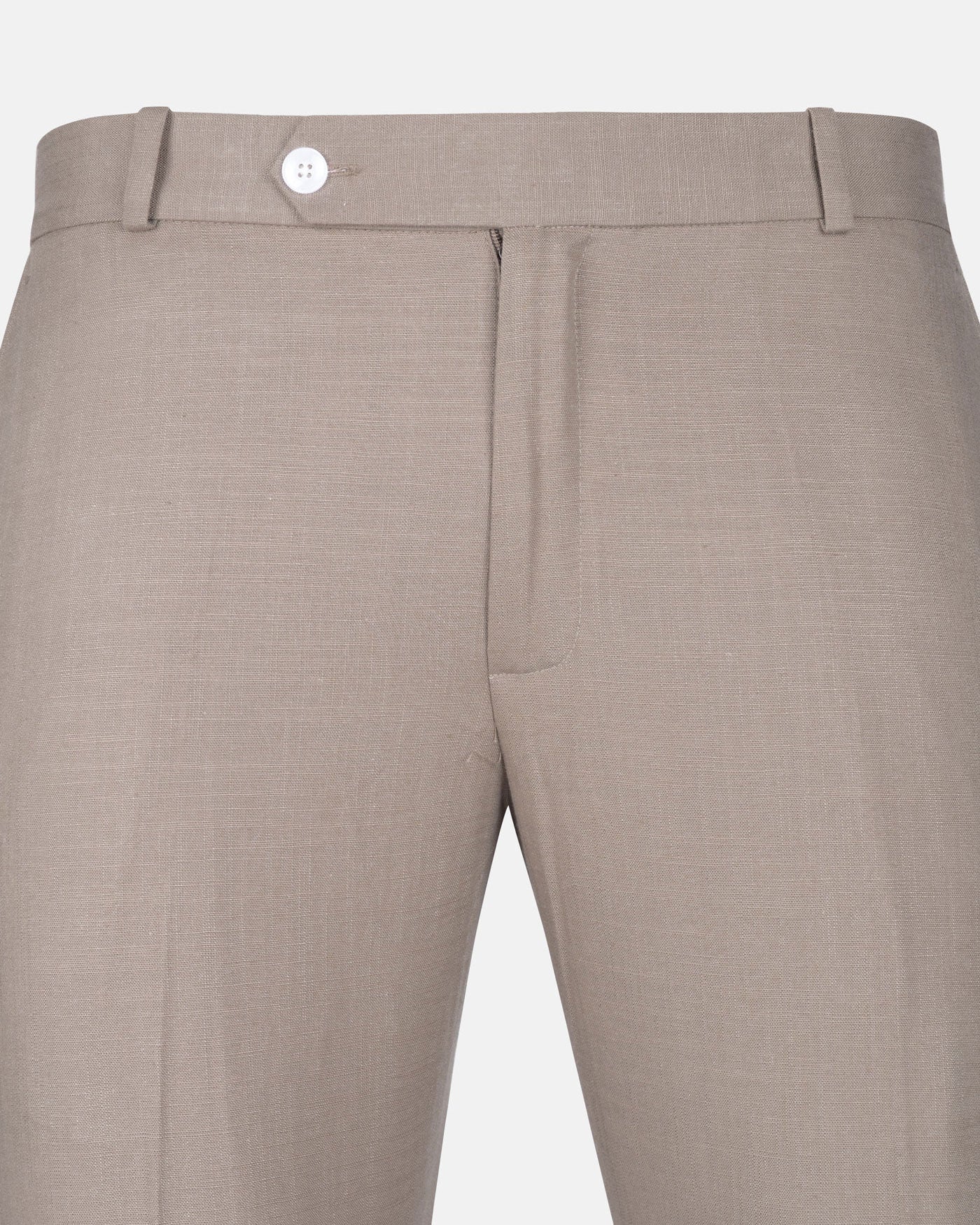 Zalix Tan Linen Formal Pant - John Ellies