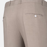 Zalix Tan Linen Formal Pant - John Ellies