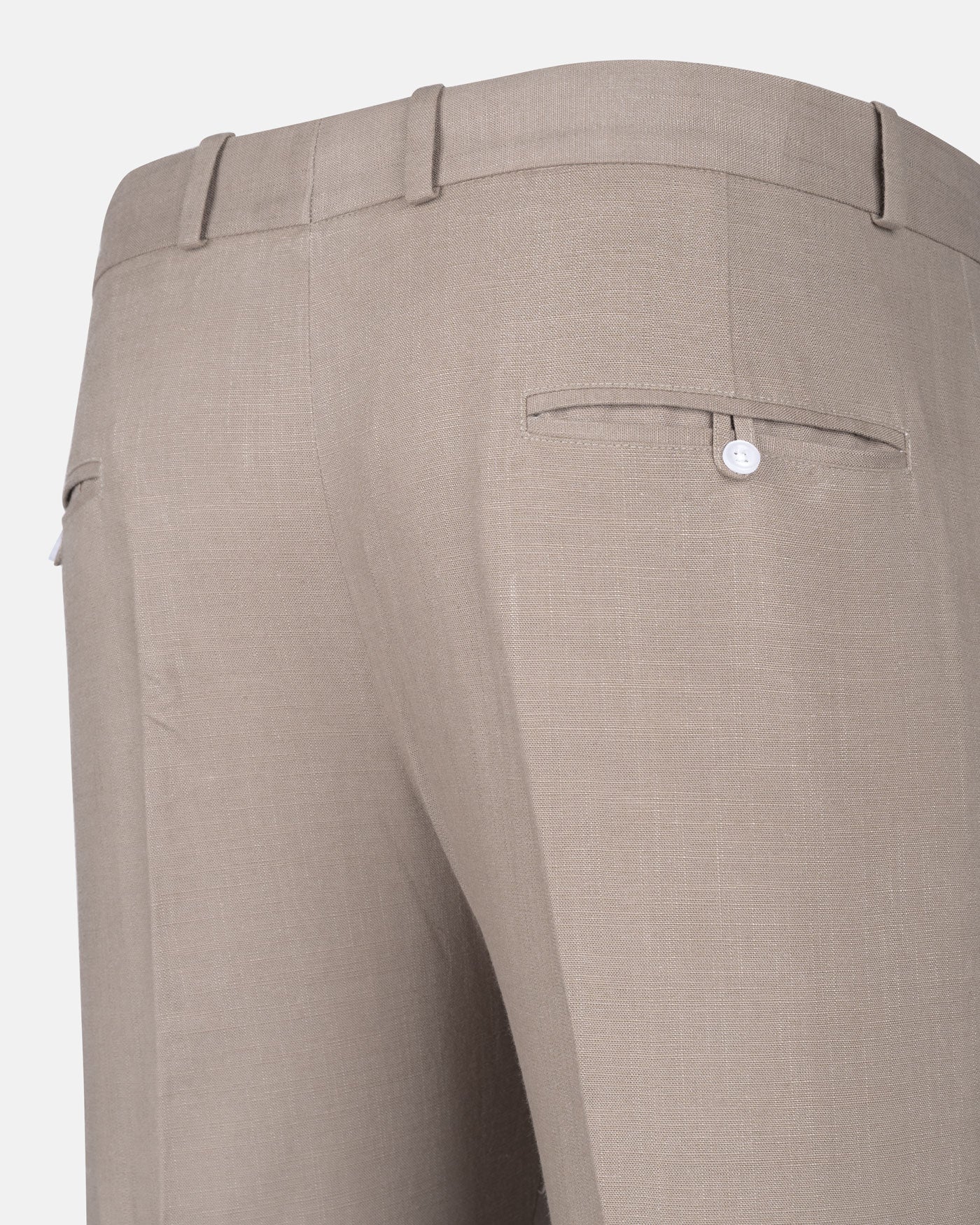 Zalix Tan Linen Formal Pant - John Ellies