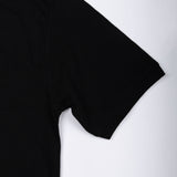 Arcadia Black Cotton Plain Polo T-Shirt