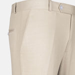 Zalix Cream Linen Formal Pant - John Ellies