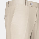 Zalix Cream Linen Formal Pant - John Ellies