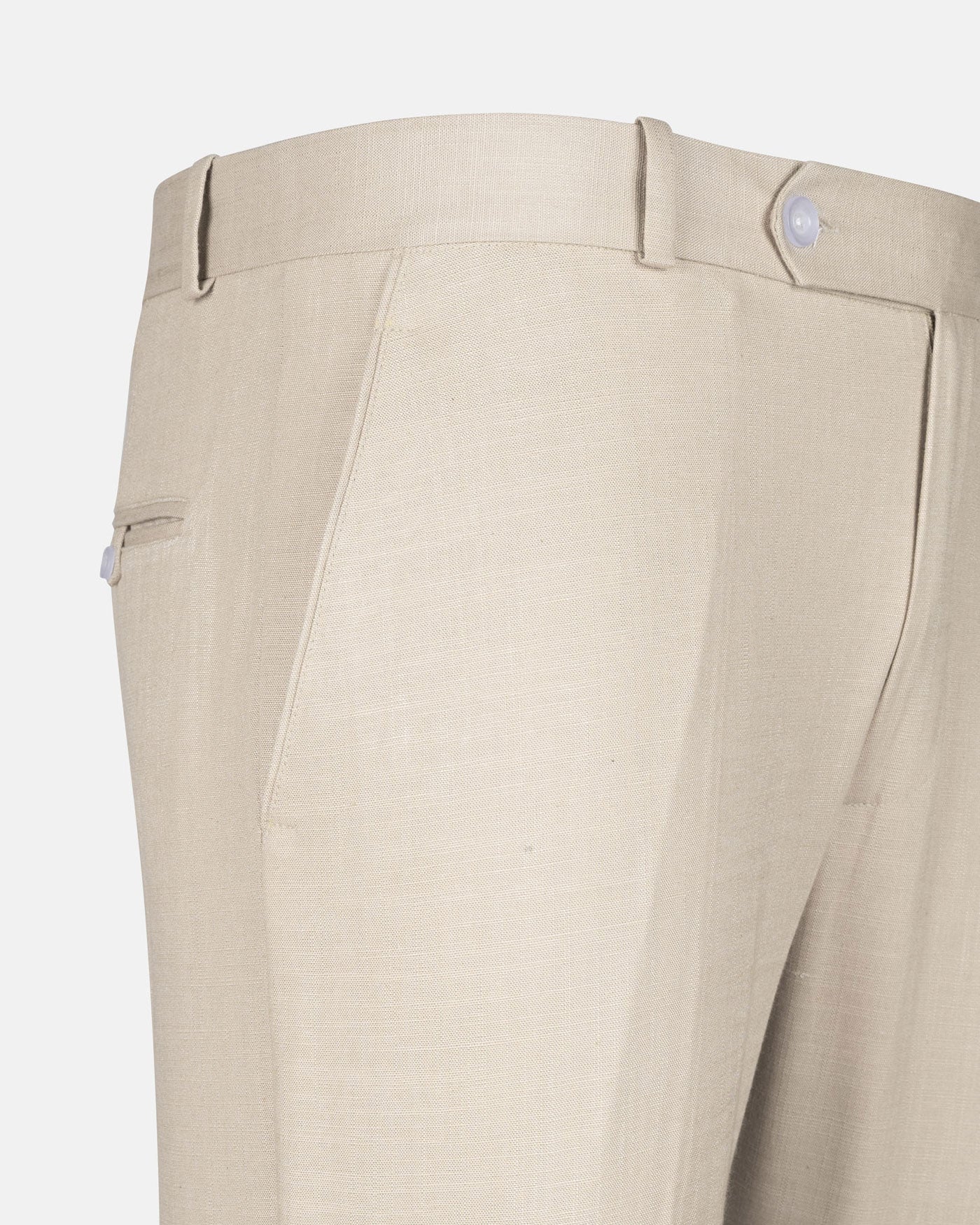 Zalix Cream Linen Formal Pant - John Ellies