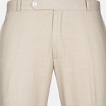 Zalix Cream Linen Formal Pant - John Ellies