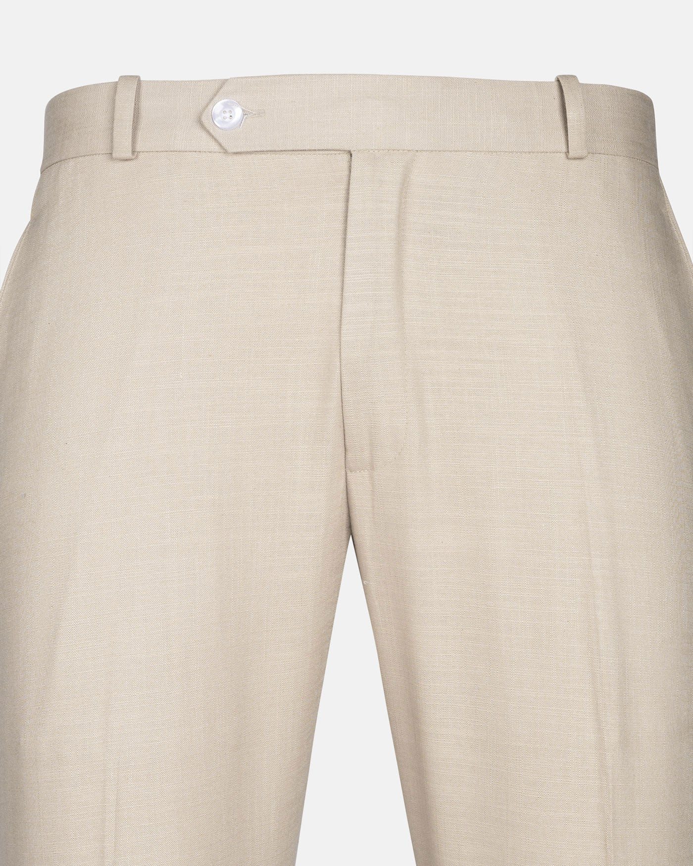 Zalix Cream Linen Formal Pant - John Ellies