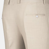 Zalix Cream Linen Formal Pant - John Ellies