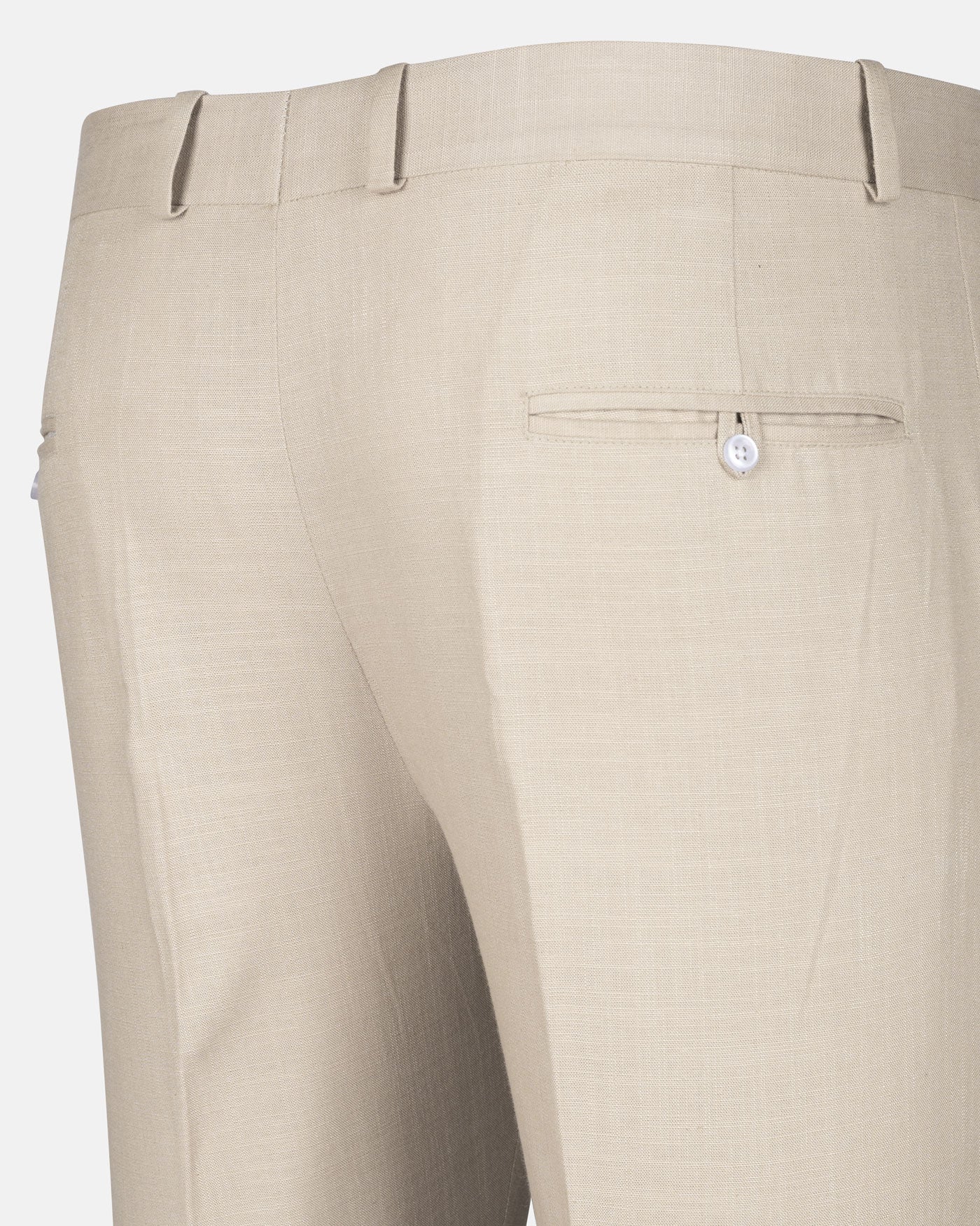 Zalix Cream Linen Formal Pant - John Ellies