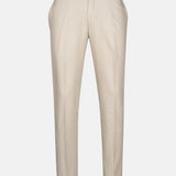 Zalix Cream Linen Formal Pant - John Ellies