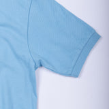 Arcadia Sky Blue Cotton Plain Polo T-Shirt