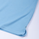 Arcadia Sky Blue Cotton Plain Polo T-Shirt