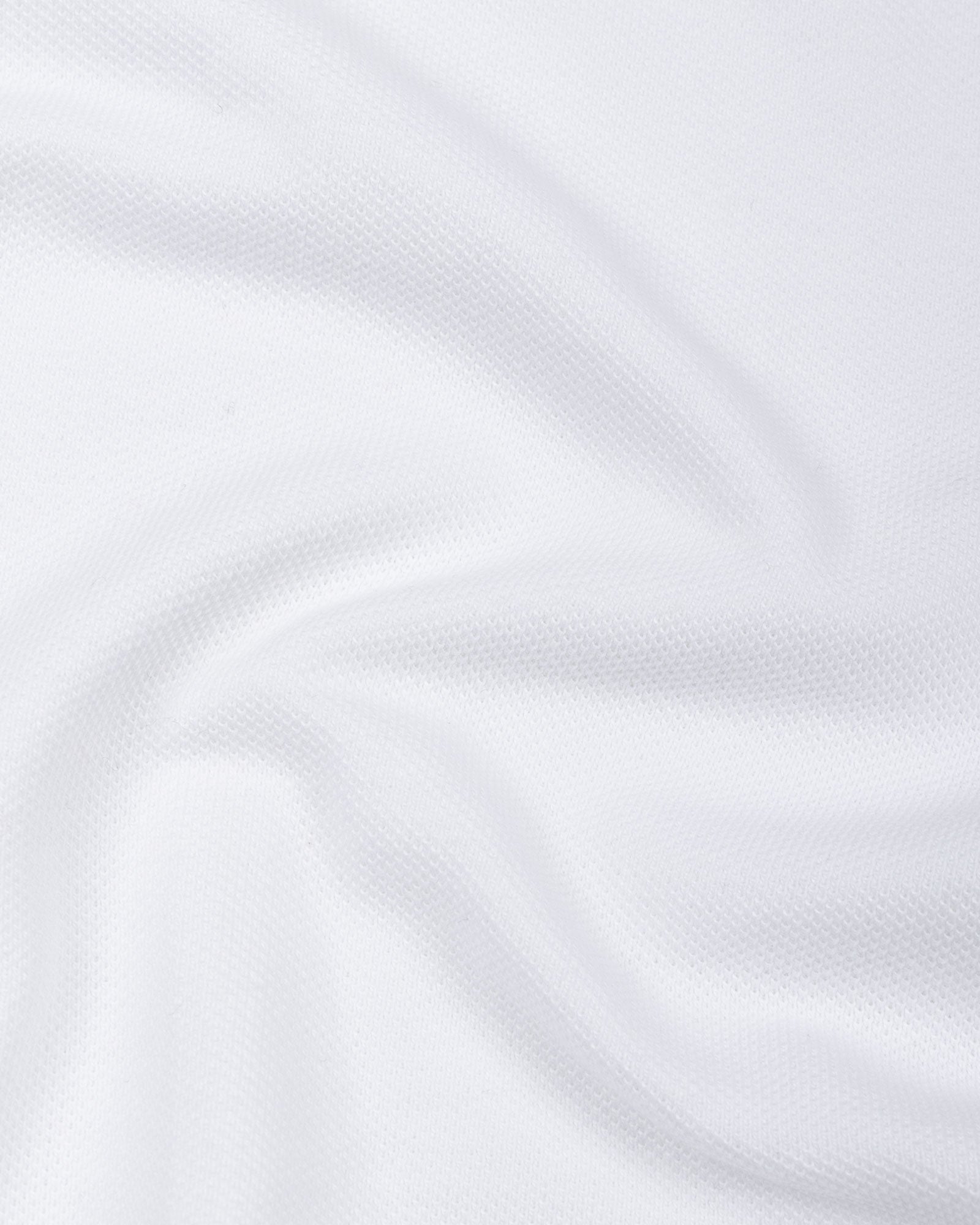 Arcadia White Cotton Plain Polo T-Shirt - John Ellies