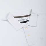 Arcadia White Cotton Plain Polo T-Shirt - John Ellies