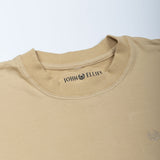 Naxet Cream Cotton Plain Oversized T-Shirt - John Ellies