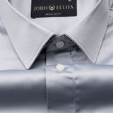 Montor Silver Grey Premium Satin Men's Shirt