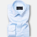 Montor Sky Blue Premium Satin Men's Shirt