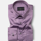 Montor Peach Purple Premium Satin Men's Shirt