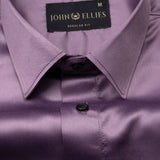 Montor Peach Purple Premium Satin Men's Shirt