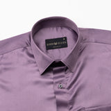 Montor Peach Purple Premium Satin Men's Shirt