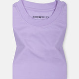 Naxet Lavender Cotton Plain Oversized T-Shirt - John Ellies