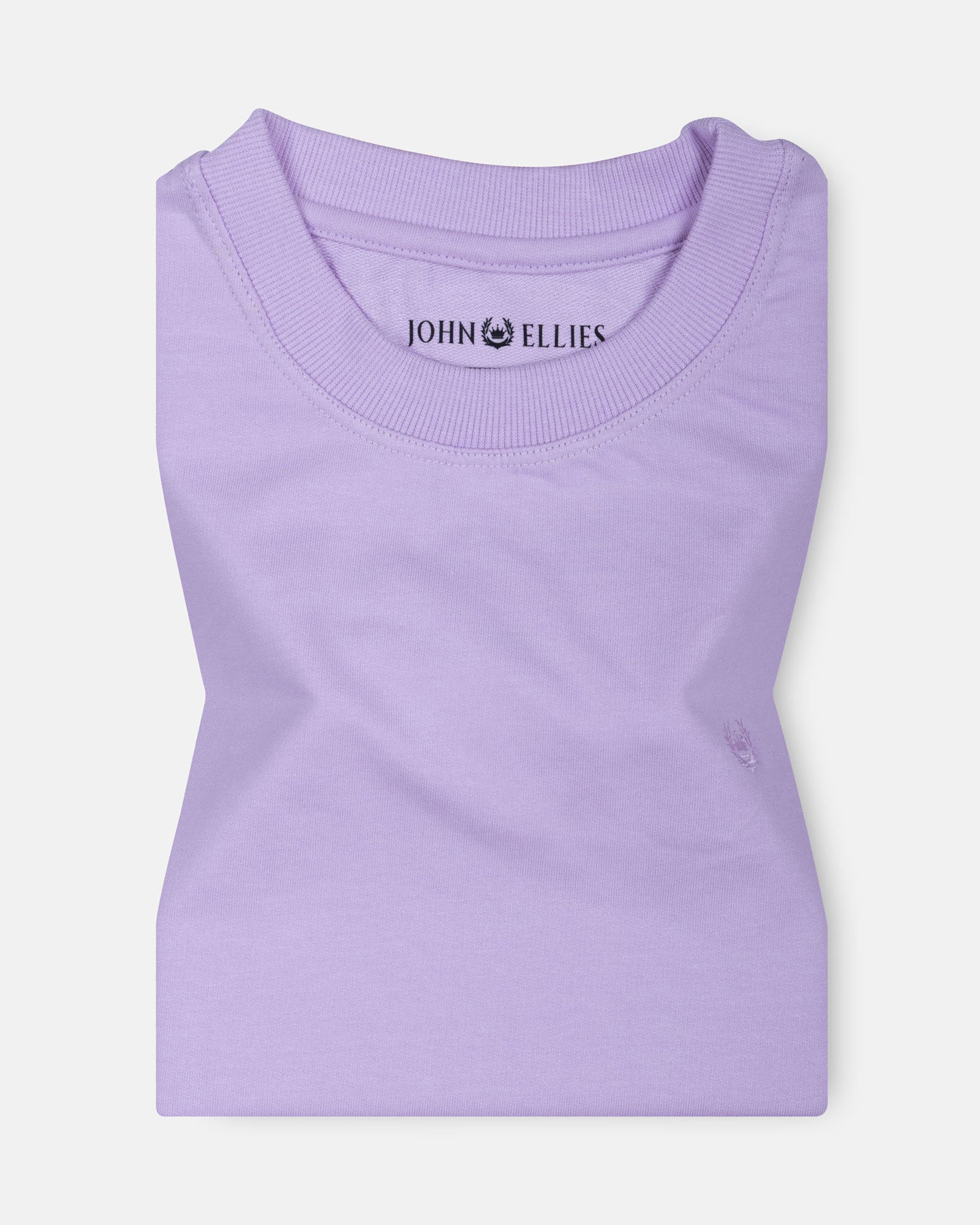 Naxet Lavender Cotton Plain Oversized T-Shirt - John Ellies