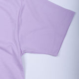 Naxet Lavender Cotton Plain Oversized T-Shirt - John Ellies