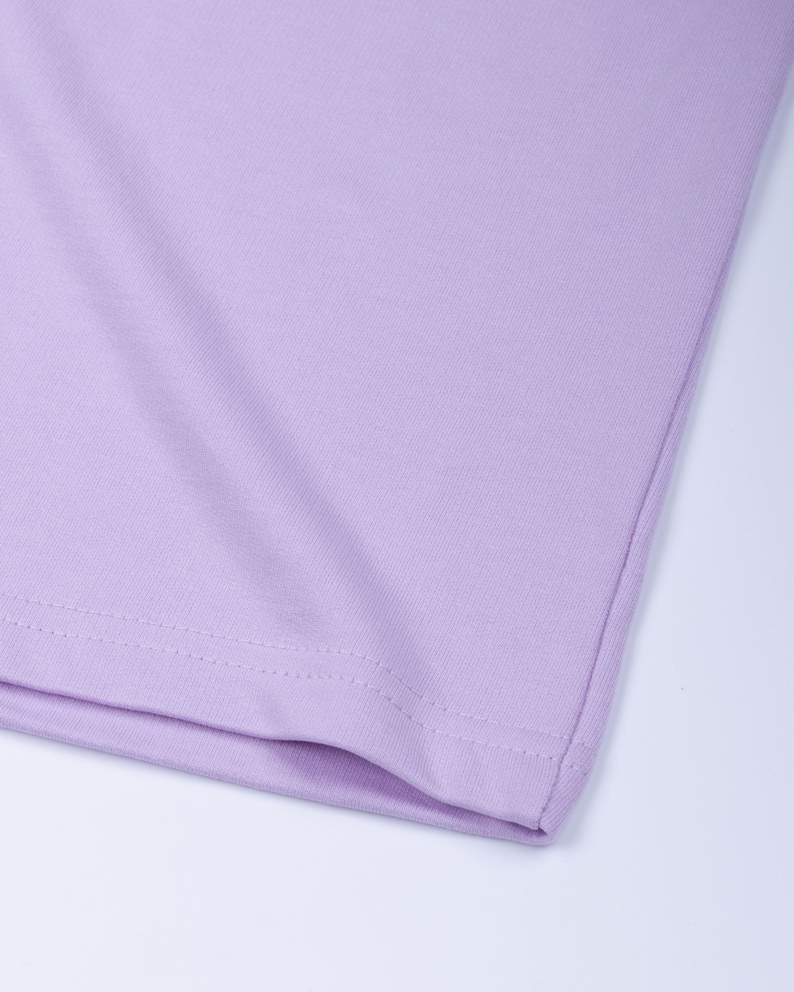 Naxet Lavender Cotton Plain Oversized T-Shirt - John Ellies