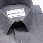 Renato Privilege Zade Black Plain Oxford Cotton Shirt - John Ellies