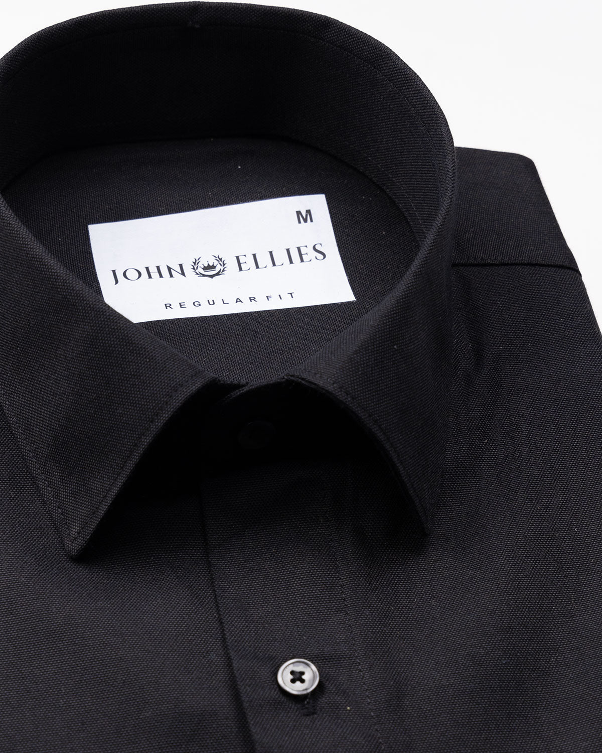 Renato Privilege Black Plain Oxford Cotton Shirt - John Ellies