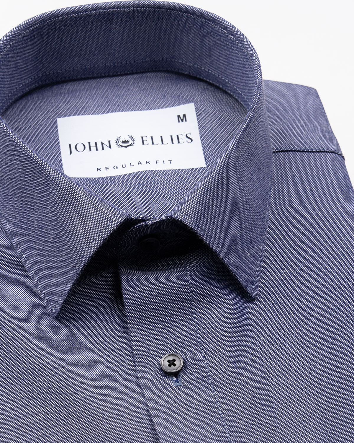 Renato Privilege Purple Blue Plain Oxford Cotton Shirt - John Ellies