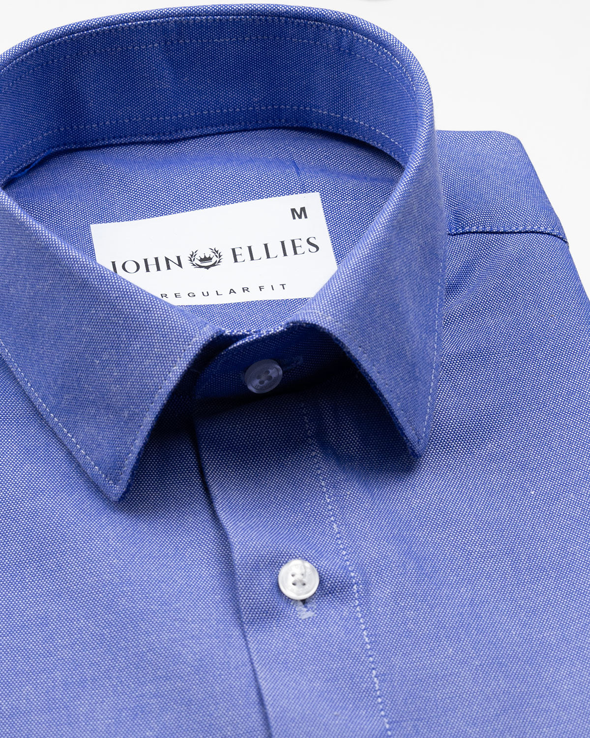 Renato Privilege Realer Blue Plain Oxford Cotton Shirt - John Ellies