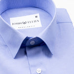 Renato Privilege Ciel Blue Plain Oxford Cotton Shirt - John Ellies