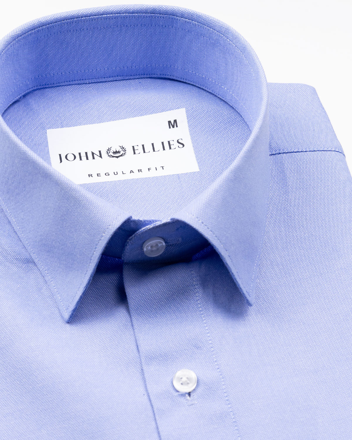 Renato Privilege Ciel Blue Plain Oxford Cotton Shirt - John Ellies