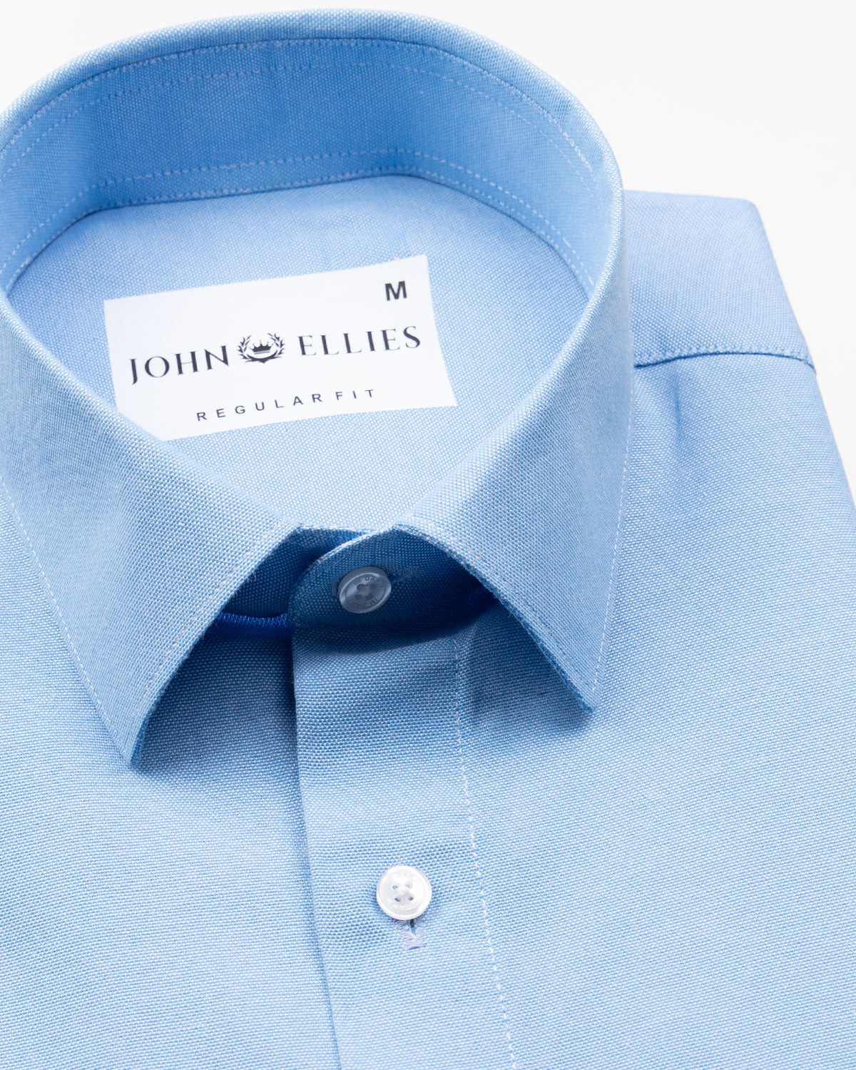 Renato Privilege Lumiere Blue Plain Oxford Cotton Shirt - John Ellies