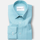 Renato Privilege Turquoise Blue Plain Oxford Cotton Shirt