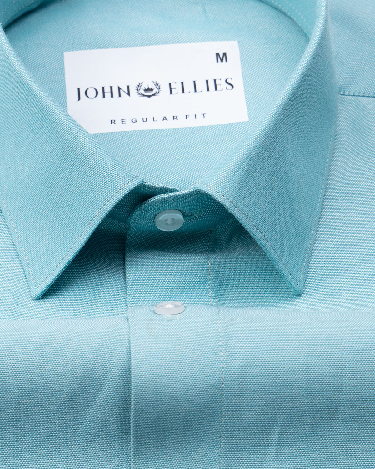 Renato Privilege Turquoise Blue Plain Oxford Cotton Shirt