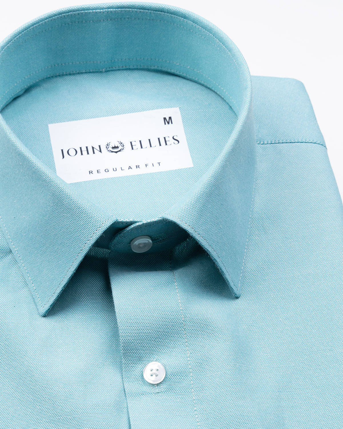 Renato Privilege Turquoise Blue Plain Oxford Cotton Shirt - John Ellies