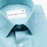 Renato Privilege Turquoise Blue Plain Oxford Cotton Shirt - John Ellies