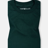 Naxet Green Cotton Plain Oversized T-Shirt - John Ellies