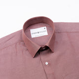 Renato Privilege Nutmeg Maroon Plain Oxford Cotton Shirt