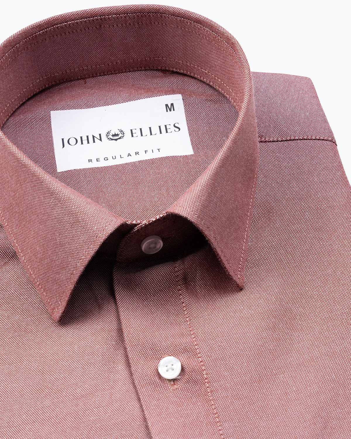 Renato Privilege Nutmeg Maroon Plain Oxford Cotton Shirt - John Ellies