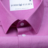 Renato Privilege Magenta Purple Plain Oxford Cotton Shirt